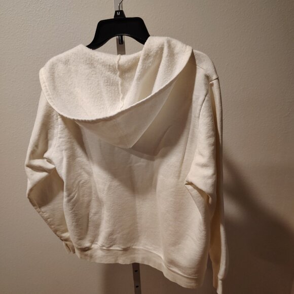 Hanes Women's White Hoodie Hooded Jacket Size XL Full Zipper in Front - Picture 8 of 11